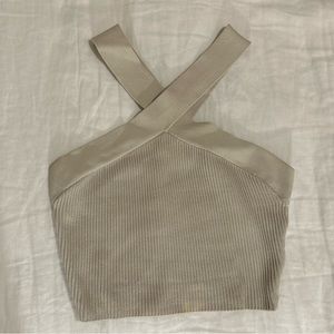 Aritzia Sculpt Knit Criss Cross Cropped Tank